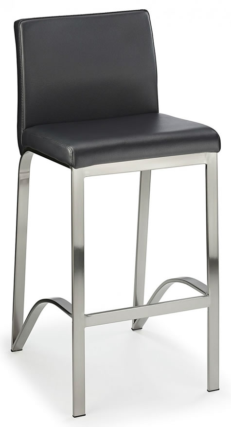 Fozany Brushed Kitchen Breakfast Bar Stool Various Colours Fixed Height
