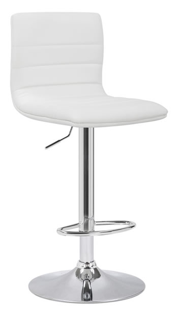 Crains white breakfast bar stool height adjustable