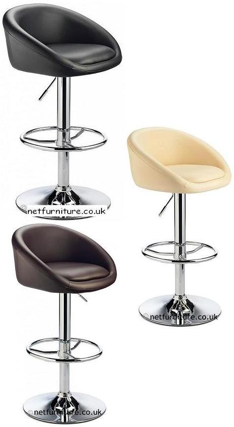 Prima Padded Bar Stool - Faux Leather Tub Style Seat Height Adjustable
